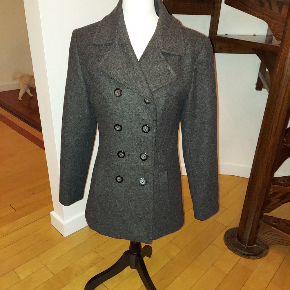 MDP Vintage Pea Coat size M dark grey